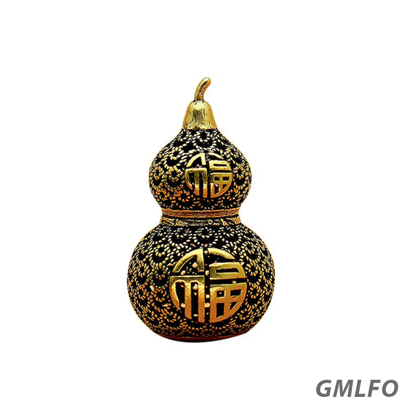Black Myth WuKong Fortune Hollowed Out Gourd Craft, Brass Ornament