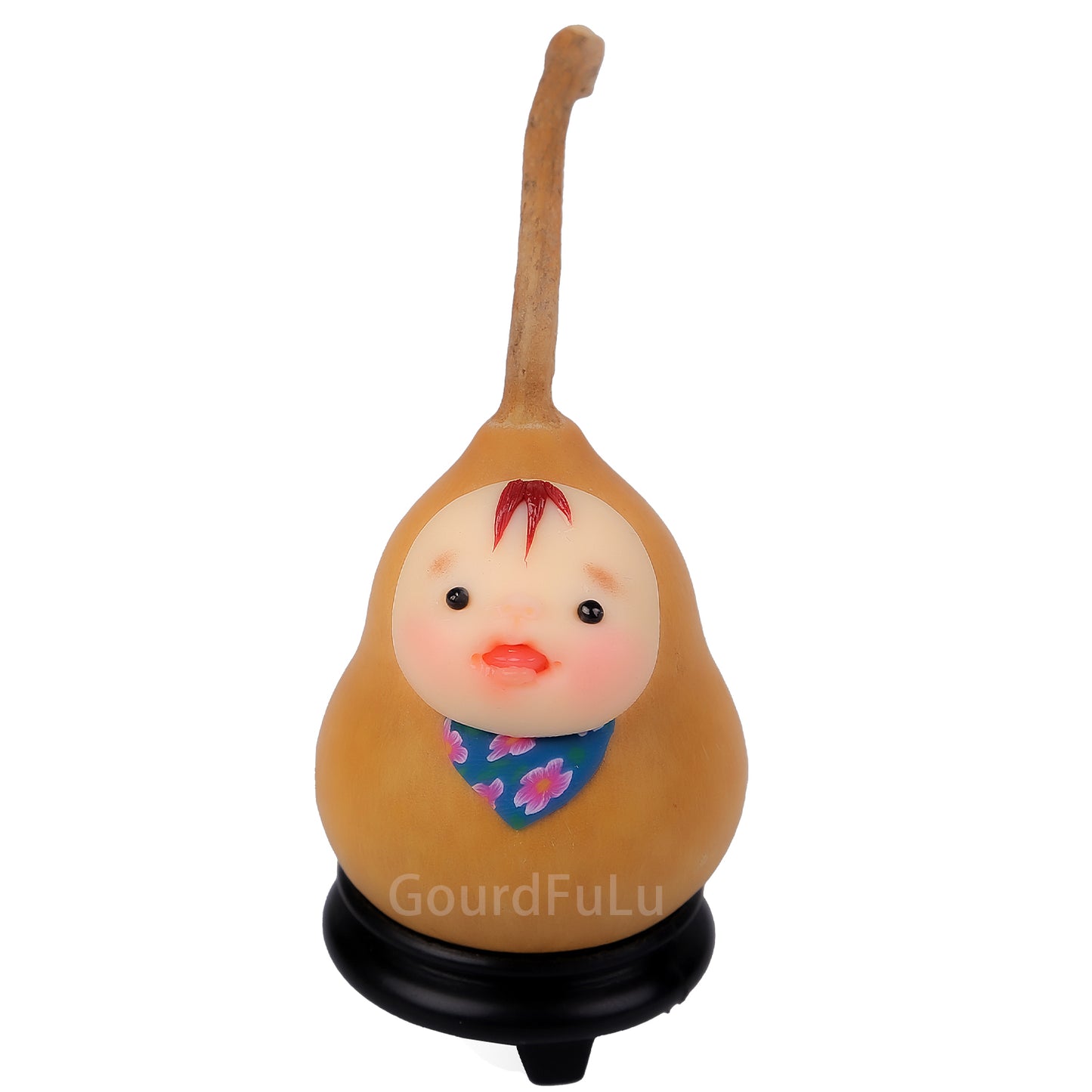 Handcrafted Soft Clay Gourd Doll - Unique Chinese Traditional Folk Art Toy for Home Decor or Gift Giving - Adorable and Charming Design