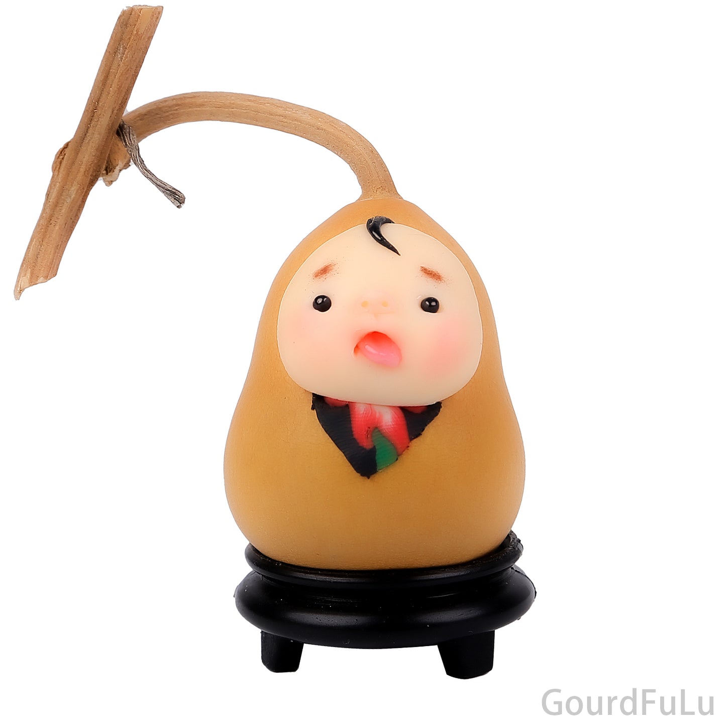 Handcrafted Soft Clay Gourd Doll - Unique Chinese Traditional Folk Art Toy for Home Decor or Gift Giving - Adorable and Charming Design