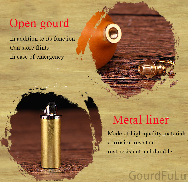 Exquisite Chinese Style Gourd Lighter - Unique and Stylish Traditional Design, Perfect for Lighting Candles and Incense Sticks