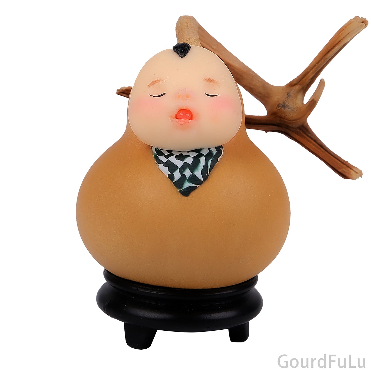 Handcrafted Soft Clay Gourd Doll - Unique Chinese Traditional Folk Art Toy for Home Decor or Gift Giving - Adorable and Charming Design
