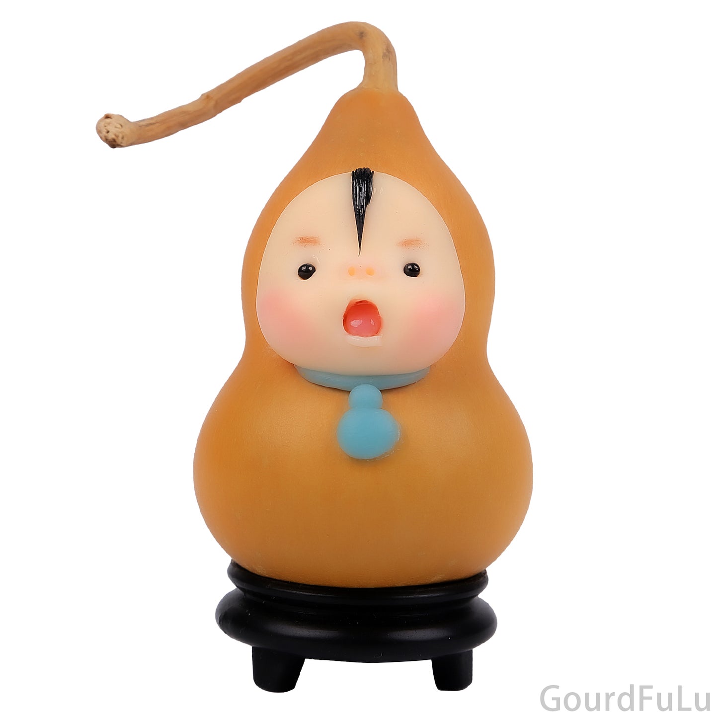 Handcrafted Soft Clay Gourd Doll - Unique Chinese Traditional Folk Art Toy for Home Decor or Gift Giving - Adorable and Charming Design
