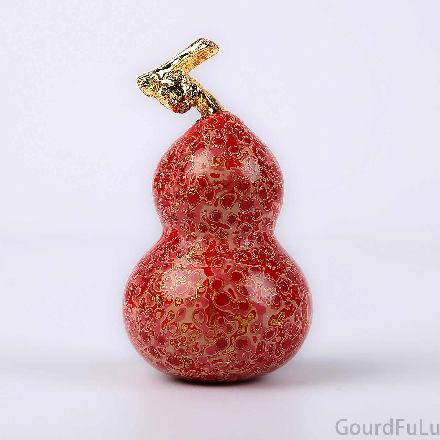 Handcrafted Chinese Traditional Lacquer Gourd - Made Using Ancient Techniques of Intangible Cultural Heritage - Unique Decor Piece