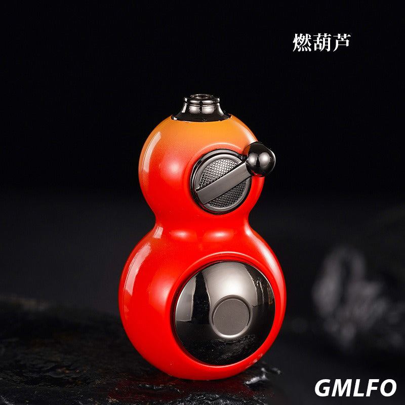 Black Myth WuKong Creative Rotating Alloy Gourd, Green Flame Windproof Inflatable Lighter