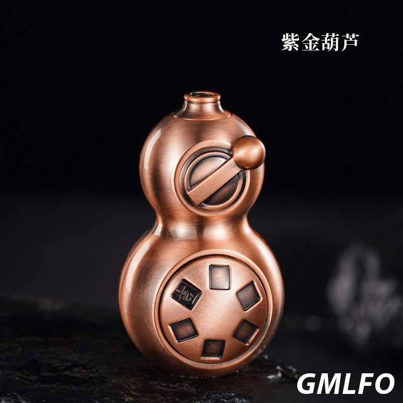 Black Myth WuKong Creative Rotating Alloy Gourd, Green Flame Windproof Inflatable Lighter