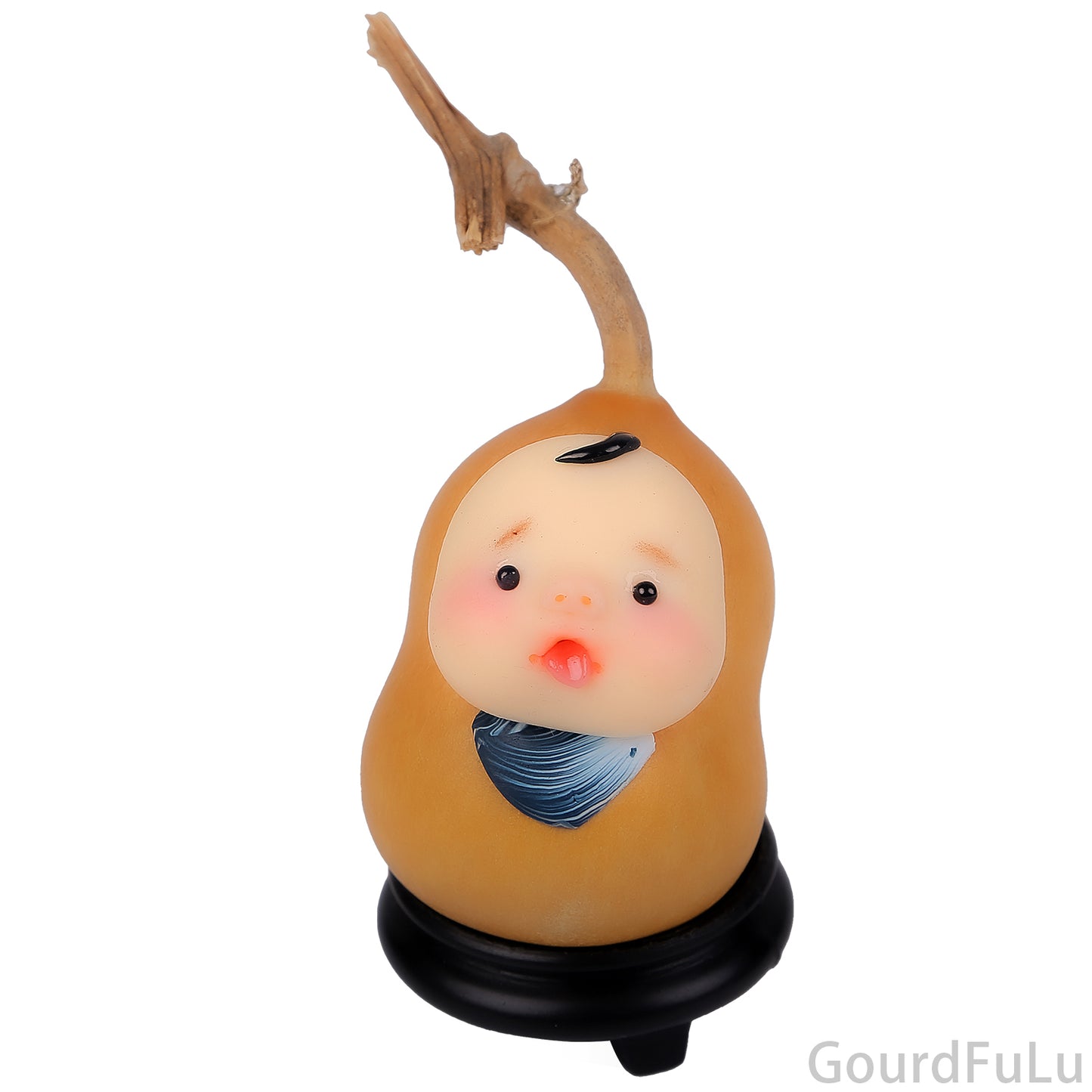 Handcrafted Soft Clay Gourd Doll - Unique Chinese Traditional Folk Art Toy for Home Decor or Gift Giving - Adorable and Charming Design