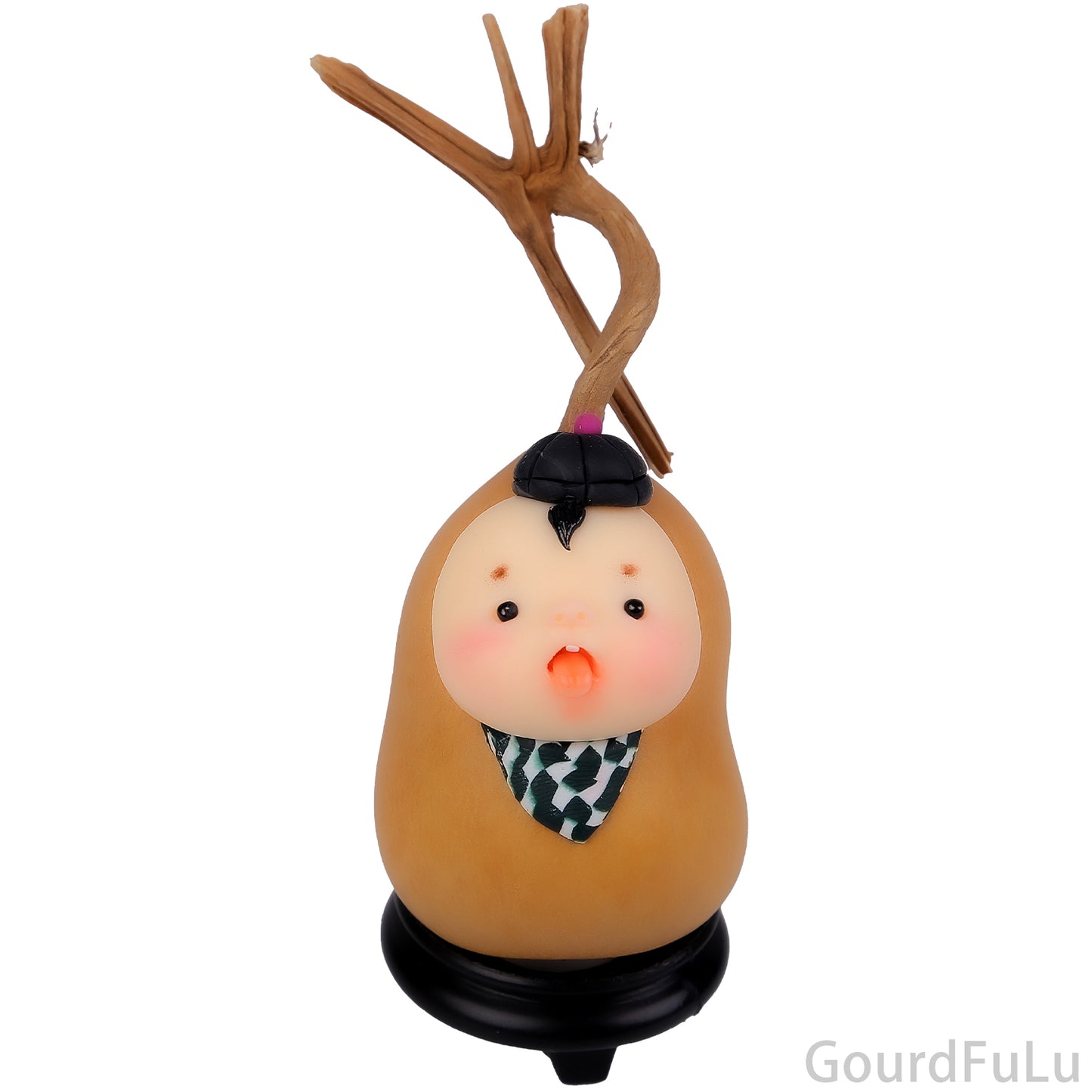 Handcrafted Soft Clay Gourd Doll - Unique Chinese Traditional Folk Art Toy for Home Decor or Gift Giving - Adorable and Charming Design