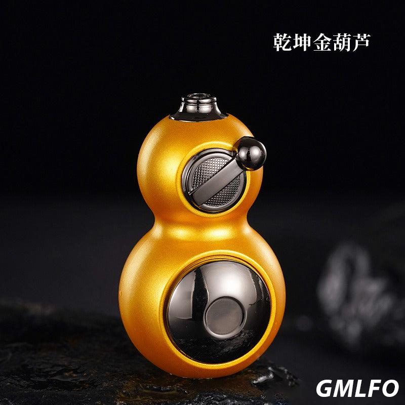 Black Myth WuKong Creative Rotating Alloy Gourd, Green Flame Windproof Inflatable Lighter