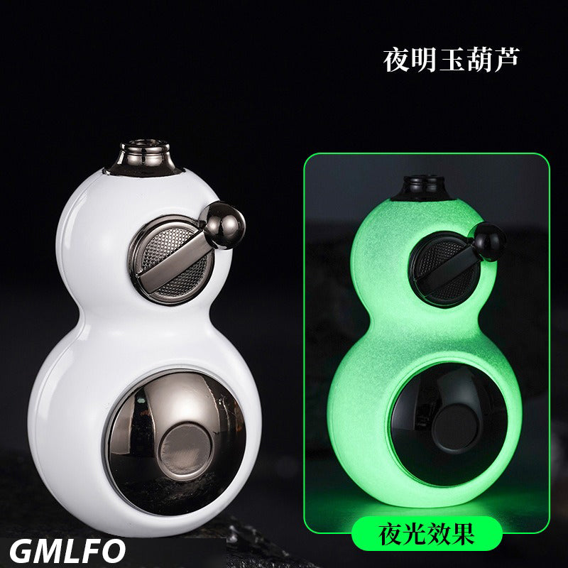 Black Myth WuKong Creative Rotating Alloy Gourd, Green Flame Windproof Inflatable Lighter