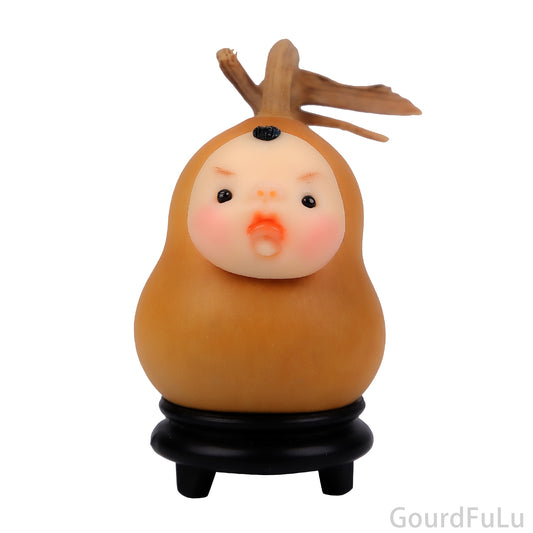 Handcrafted Soft Clay Gourd Doll - Unique Chinese Traditional Folk Art Toy for Home Decor or Gift Giving - Adorable and Charming Design