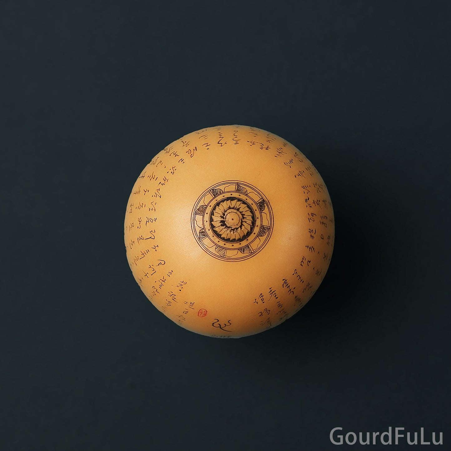 The Heart Sutra Gourd Ornament with Prosperity Symbol - Bring Good Luck and Fortune to Your Home with this Beautiful Decor Piece